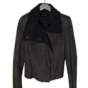 Isabel Marant Etoile Black Short Shearling Jacket
